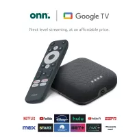 Onn. Google TV 4K Pro Streaming Device (2024) Built-in Voice Assis